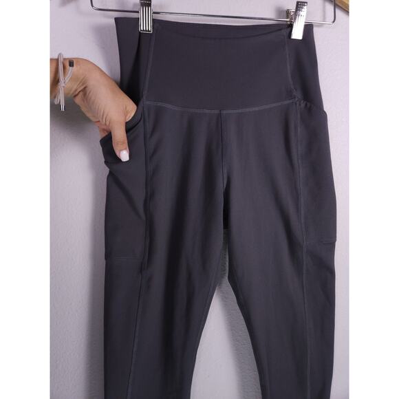 Girlfriend Collective S Compressive High-Rise Leggings, Charcoal Gray Color - Picture 14 of 15